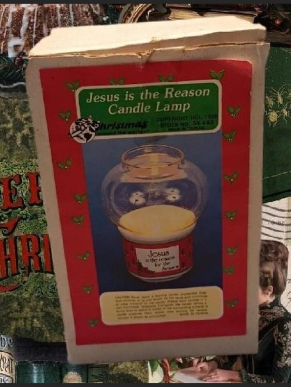 Vintage 1988 Christmas Around The World Jesus Is The Reason Votive Candle Lamp